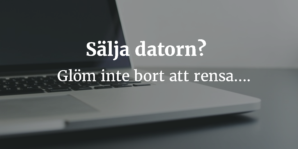 Sälja datorn