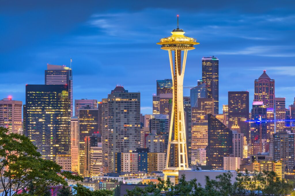 Seattle i Washington skyline
